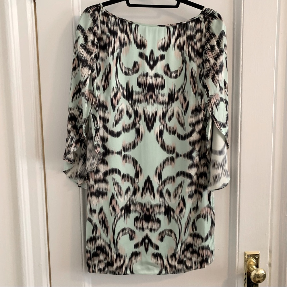 MILLY BUTTERFLY SLEEVE SATIN DRESS